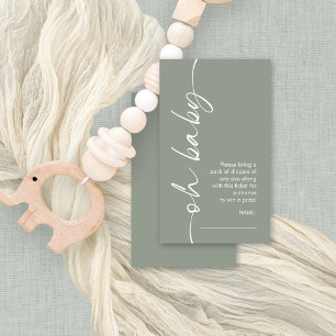 Carte D'accompagnement Oh Baby-Sage Baby shower de calciné