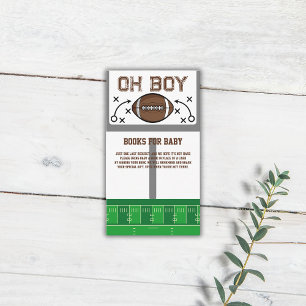 Carte D'accompagnement Oh Baby shower de football garçon