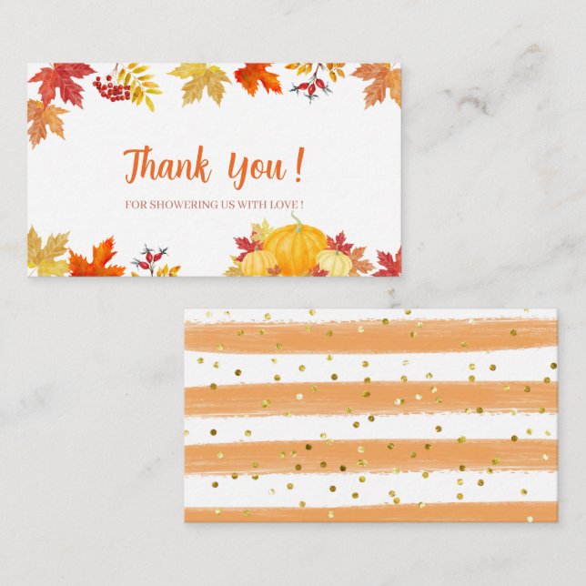 Carte D'accompagnement Oh Baby Un petit citrouille est sur le chemin du b (Devant / Derrière)