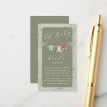 Oh Bébé Botanique Sage Livres pour Baby Shower