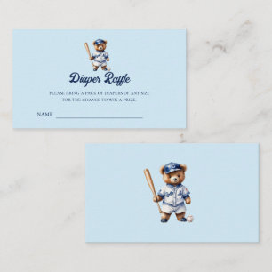 Carte D'accompagnement Oh Boy Baby shower de baseball Déchets Raffle Bill