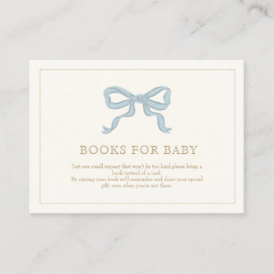 Carte D'accompagnement Oh boy Blue Ribbon Cute Elegant Livres pour bébé