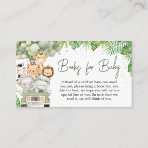 Carte D'accompagnement Oh Boy Jungle Safari Baby showers Livres pour bébé