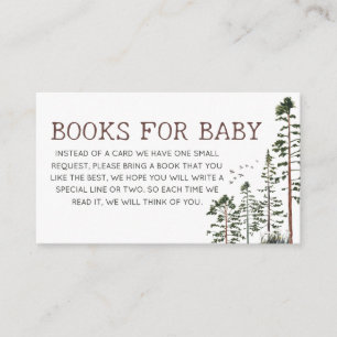 Carte D'accompagnement Oh Boy Livres de Fête de Bébé en Forêt