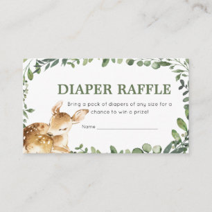 Carte D'accompagnement Oh Deer Baby shower Diaper Raffle