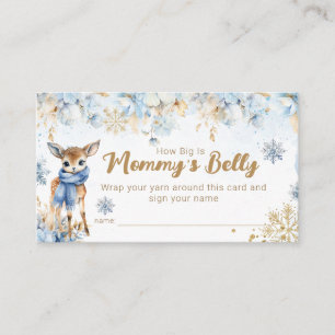 Carte D'accompagnement Oh Deer Winter Baby Boy Shower Mommy's Belly jeu