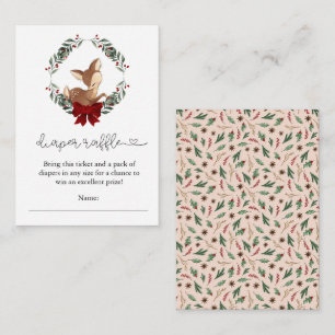 Carte D'accompagnement Oh Deer Winter Greenery Déchets Raffle