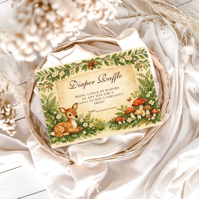 Carte D'accompagnement Oh Deer Woodland Diapper Raffle (Créateur téléchargé)