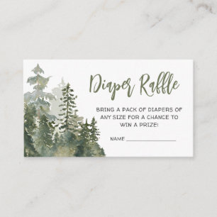 Carte D'accompagnement Oh garçon Baby shower de bûcheron Raffle de couche