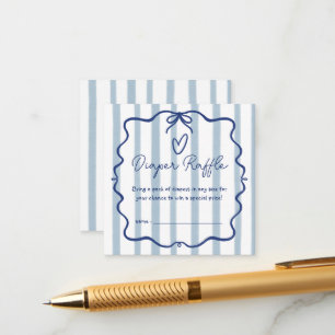 Carte D'accompagnement Oh Garçon Mignon Fantaisiste Rayures Bleu Baby Sho