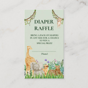Carte D'accompagnement Oh garçon Safari Jungle Baby shower Déchets Raffle