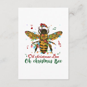 Carte D'accompagnement Oh Joyeux cadeau d'abeille de Noël