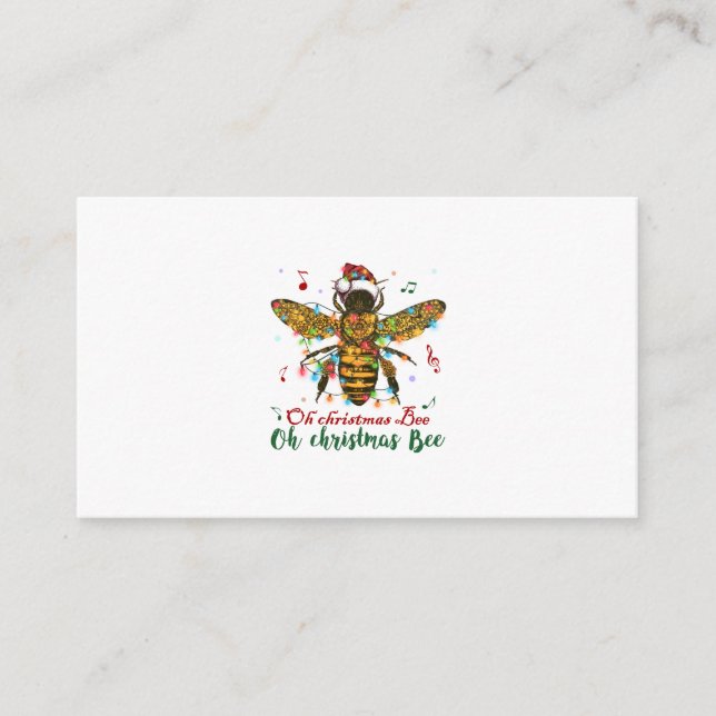 Carte D'accompagnement Oh Joyeux cadeau d'abeille de Noël (Devant)
