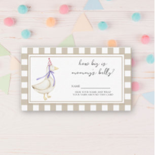 Carte D'accompagnement Oie mignonne - Quelle taille a le ventre de maman