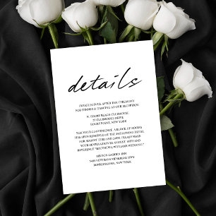 Carte D'accompagnement Oiseaux modernes d'une plume Détails du Mariage