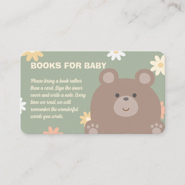 Carte D'accompagnement On Peut Attendre Des Livres Baby showers Pour Bébé (Devant)