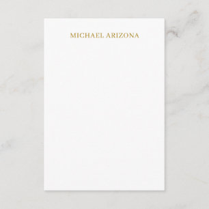 Carte D'accompagnement Or & Blanc Minimaliste Simple Moderne