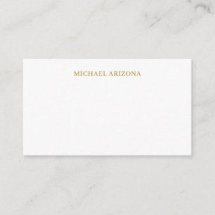 Carte D'accompagnement Or & Blanc Minimaliste Simple Moderne