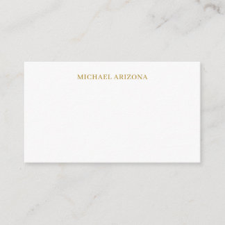 Carte D'accompagnement Or & Blanc Minimaliste Simple Moderne
