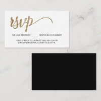 Or Moderne RSVP pas de courrier Siège réservé Peti