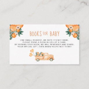 Carte D'accompagnement Orange Cutie Genre Neutre Livres de douche pour bé