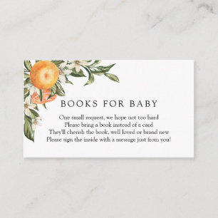 Carte D'accompagnement Orange Cutie Livres pour Baby insert card