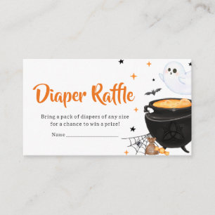 Carte D'accompagnement Orange Halloween Baby brasse du pain Raffle