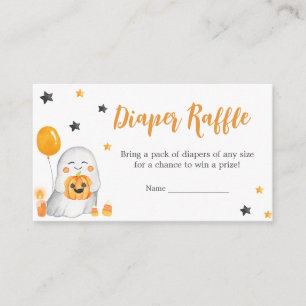 Carte D'accompagnement Orange Halloween Baby shower Déchets Raffle