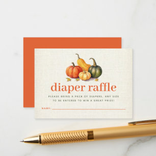 Carte D'accompagnement Orange Oh Mon Gourd Petit Citrouille Déchet Raffle
