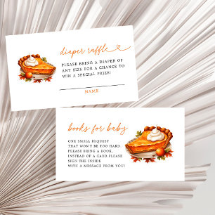 Carte D'accompagnement Orange Pie Citrouille Automne Baby showers Livres