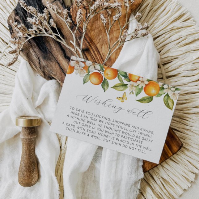 Carte D'accompagnement Oranges Citrus Été Souhaiter Bien Baby shower (Créateur téléchargé)