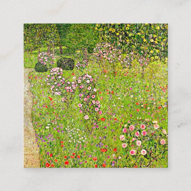Carte D'accompagnement Orchard Gustav Klimt avec Rose (Devant)