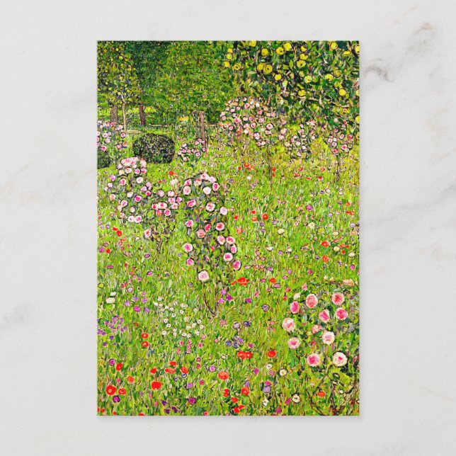 Carte D'accompagnement Orchard Gustav Klimt avec Rose (Devant)