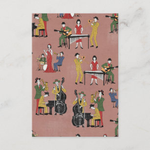 Carte D'accompagnement Orchestre de Jazz Vintage