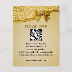 Carte D'accompagnement Ornate Elegant Retro Fleurs Abstraites et Feuilles