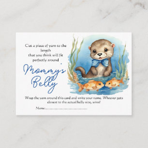 Carte D'accompagnement Otter Boy Baby Bump Game Guess Le ventre de maman