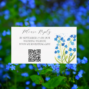 Carte D'accompagnement Oubliez-moi pas Blue Spring Flowers Floral Mariage