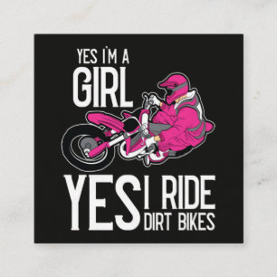 Carte D'accompagnement Oui je suis une fille oui je conduis un vélo tout