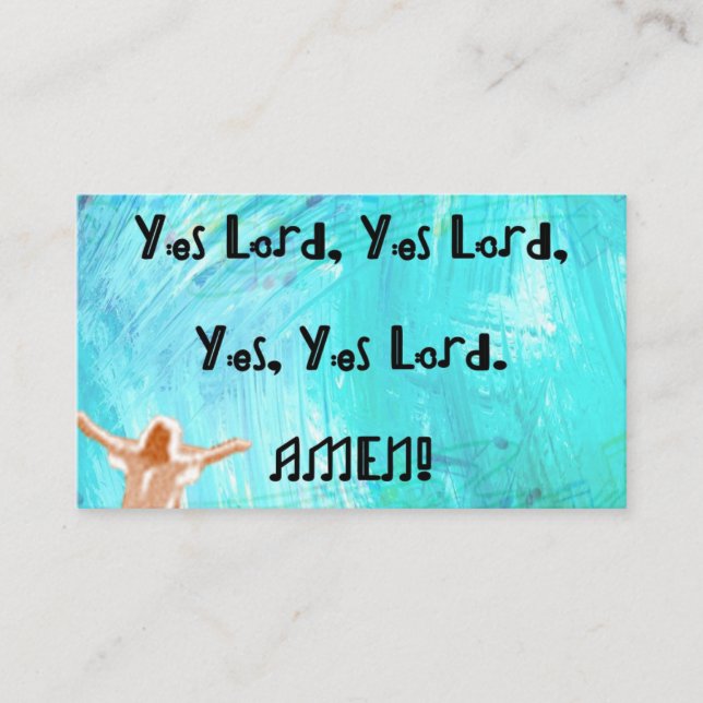 Carte D'accompagnement Oui, Oui, Seigneur. Amen ! Aimant Rectangle (Devant)