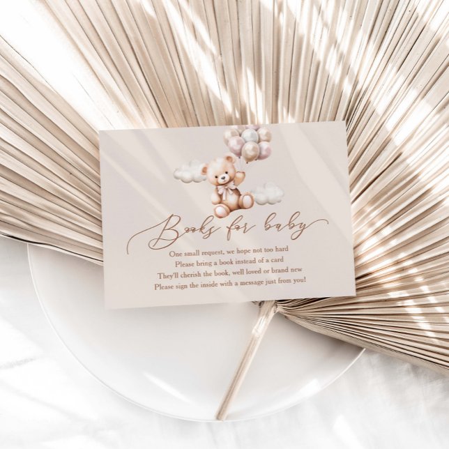 Carte D'accompagnement Ours Avec Ballons Baby showers Livres Pour Bébé (Créateur téléchargé)