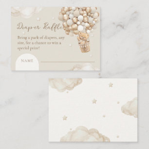 Carte D'accompagnement Ours Baby shower neutre de sexe Refus de couches