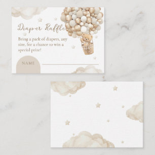 Carte D'accompagnement Ours Baby shower neutre de sexe Refus de couches