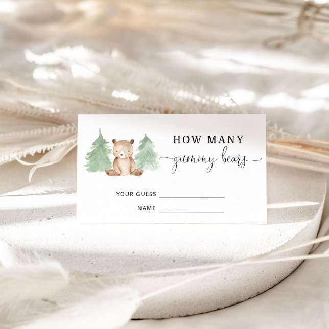 Carte D'accompagnement Ours de forêt devinez combien d'ours (Créateur téléchargé)