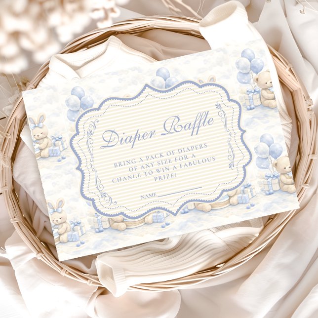 Carte D'accompagnement Ours en peluche à la myrtille Couche à langer Tira (Créateur téléchargé)