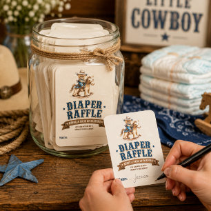 Carte D'accompagnement Ours en peluche Cowboy Western QR RSVP  Baby Showe