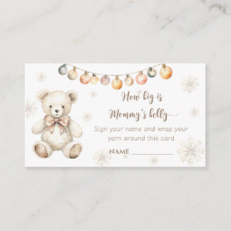Carte D'accompagnement Ours en peluche d'hiver comme le ventre de maman e