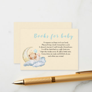 Carte D'accompagnement Ours en peluche doux rêve Fête de bébé garçon