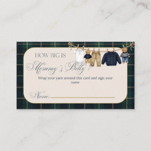 Carte D'accompagnement Ours en peluche Luxsary carreaux Baby Shower Ventr
