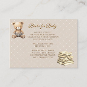 Carte D'accompagnement Ours en peluche marron neutre - Livres pour bébé