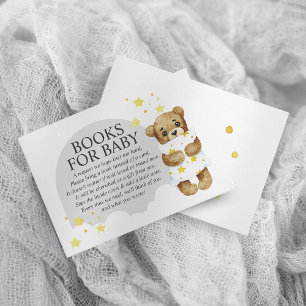 Carte D'accompagnement Ours en peluche Over The Moon gris Livres pour béb